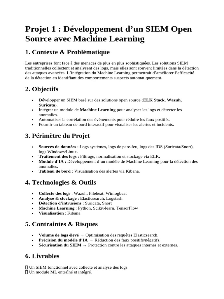 SIEM Open Source avec Machine Learning | PDF | Informatique | Informatique