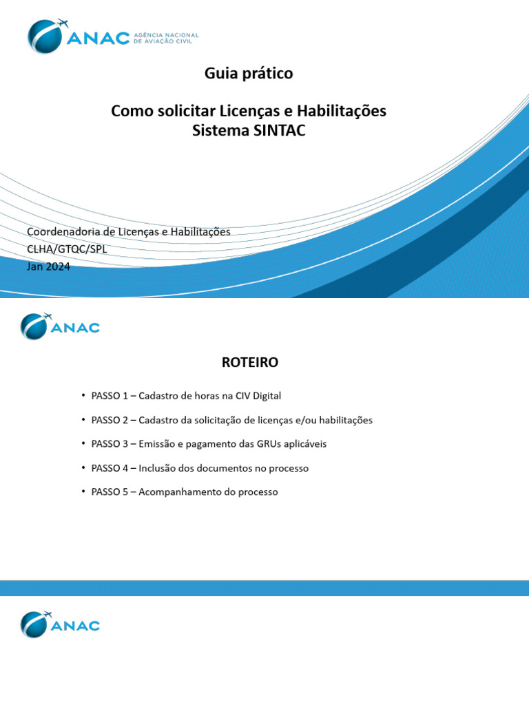 Licenças e Habilitações na ANAC | PDF