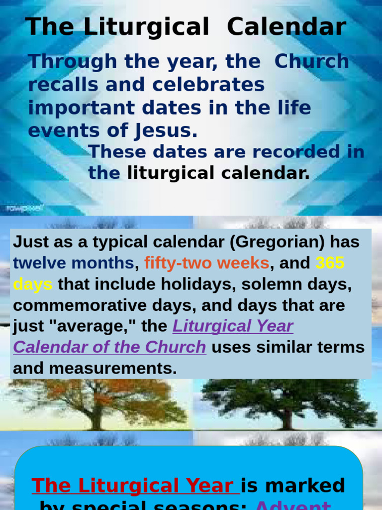 Liturgical Calendar Pdf Liturgical Year Easter