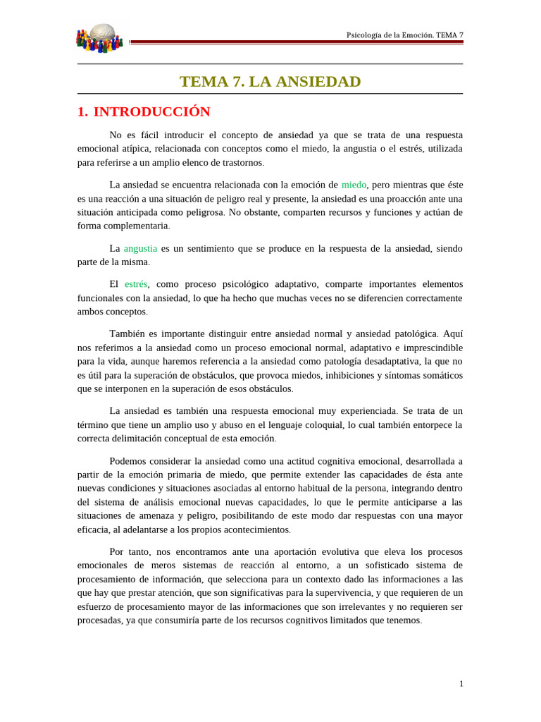 Comprendiendo la Ansiedad Emocional | PDF | Ansiedad | Las emociones