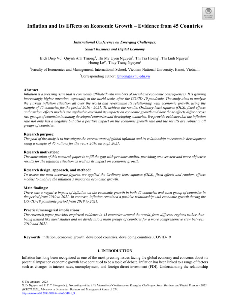Inflation's Impact on Economic Growth | PDF | Cost Of Living | Inflation