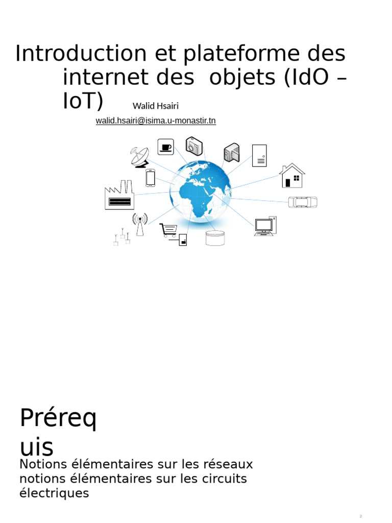 Introduction à l'IoT et ses Applications | PDF | Internet des objets ...