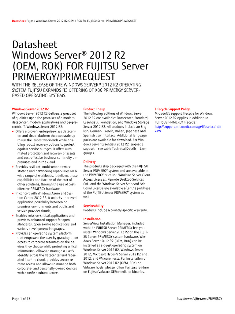 Fujitsu Server | PDF