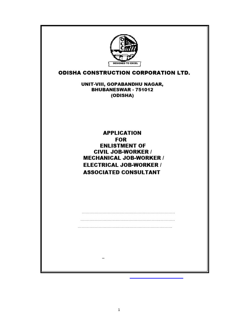 OCCL Job-Worker Enlistment Application | PDF