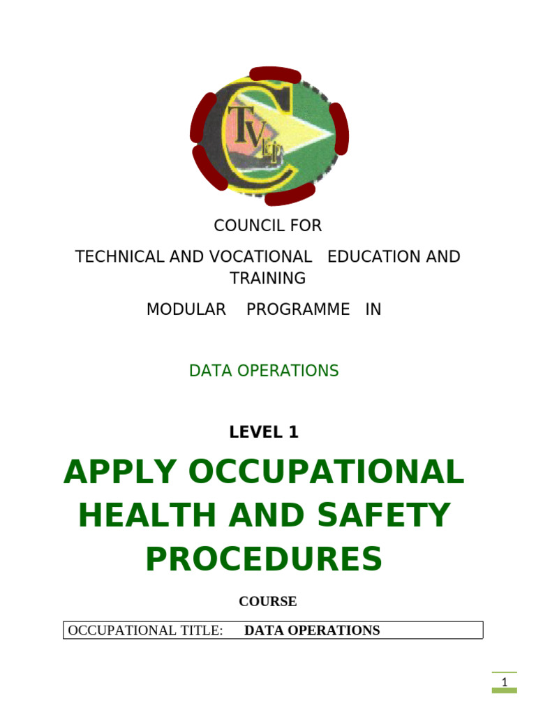 Data Operations OHS Procedures Guide | PDF | Occupational Safety And ...