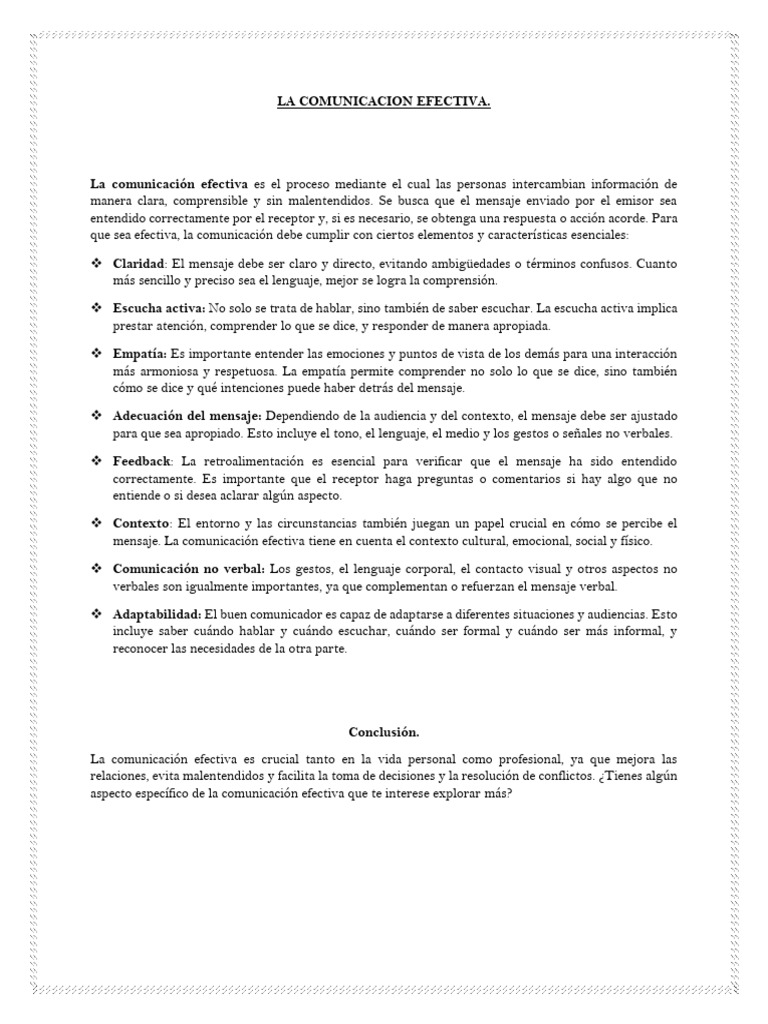 Claves de la Comunicación Efectiva | PDF | Comunicación | Empatía