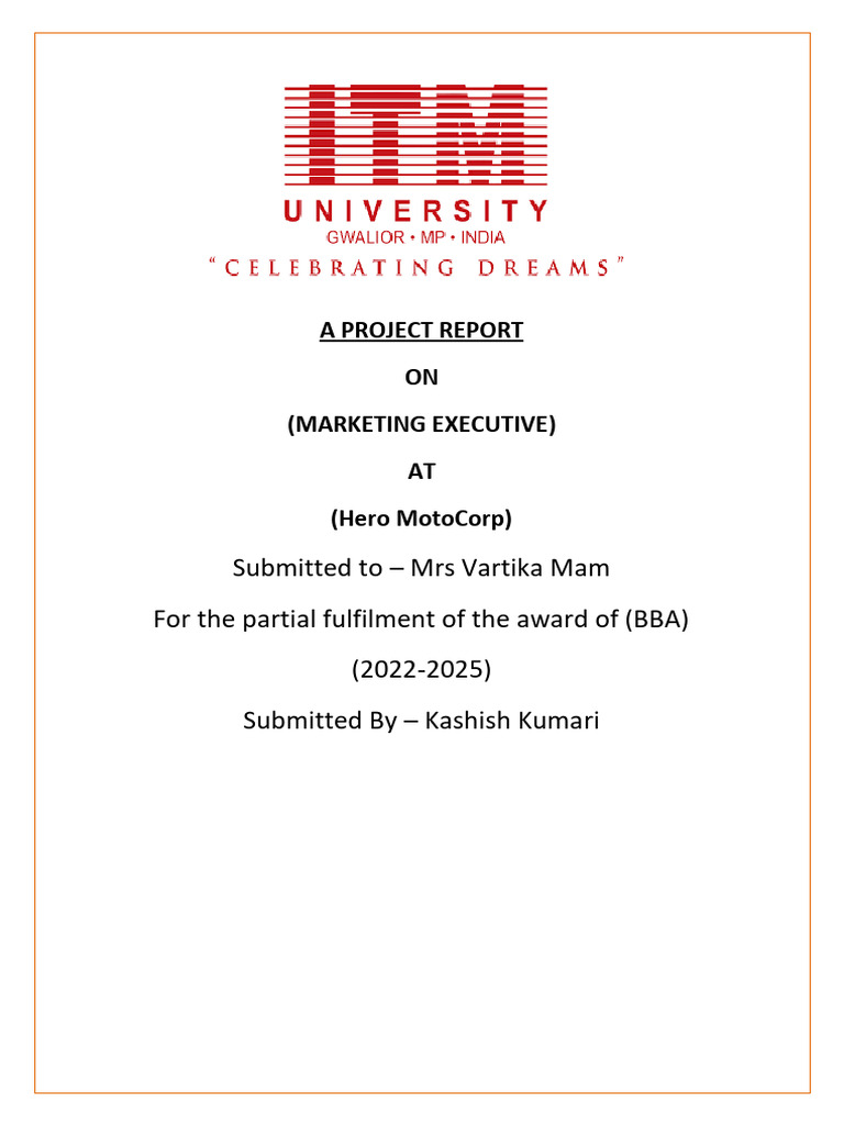 Marketing Executive Internship Report | PDF | Recruitment | Corporate ...