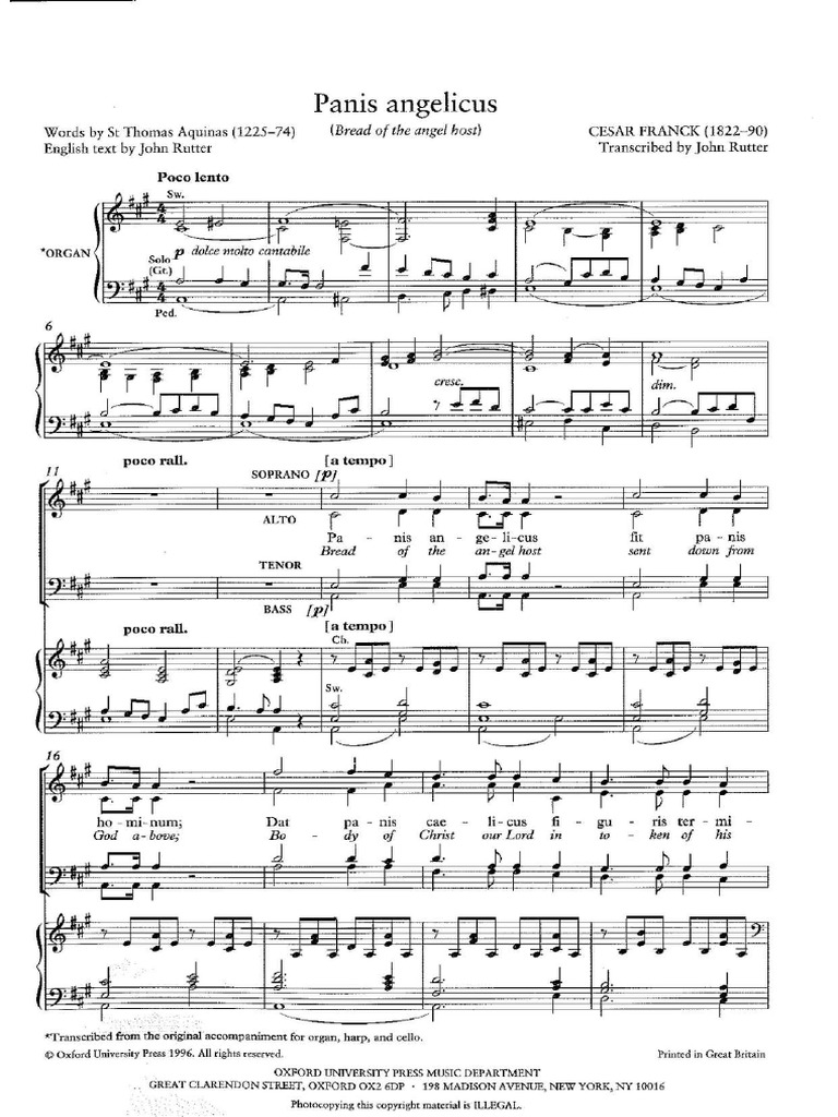 Panis Angelicus | PDF
