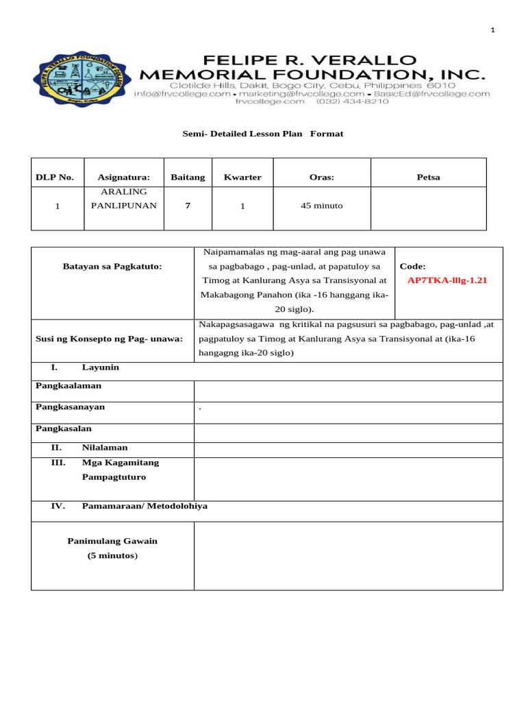 Detailed Lesson Plan (PAGLAOM) | PDF