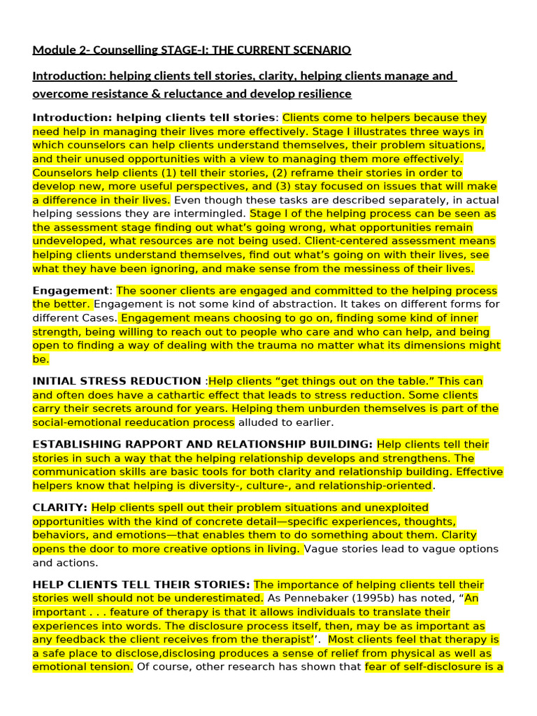 Counselling Skills for Client Engagement | PDF | Nonverbal ...