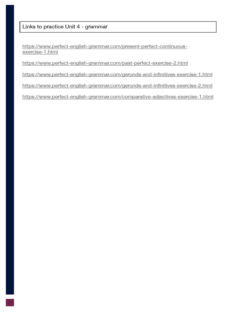 Links U4 Practice | PDF