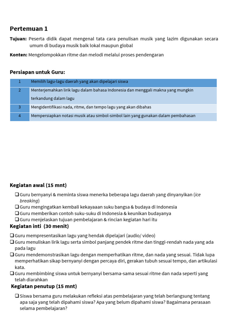 Mengelompokkan Ritmen Dan Melodi | PDF