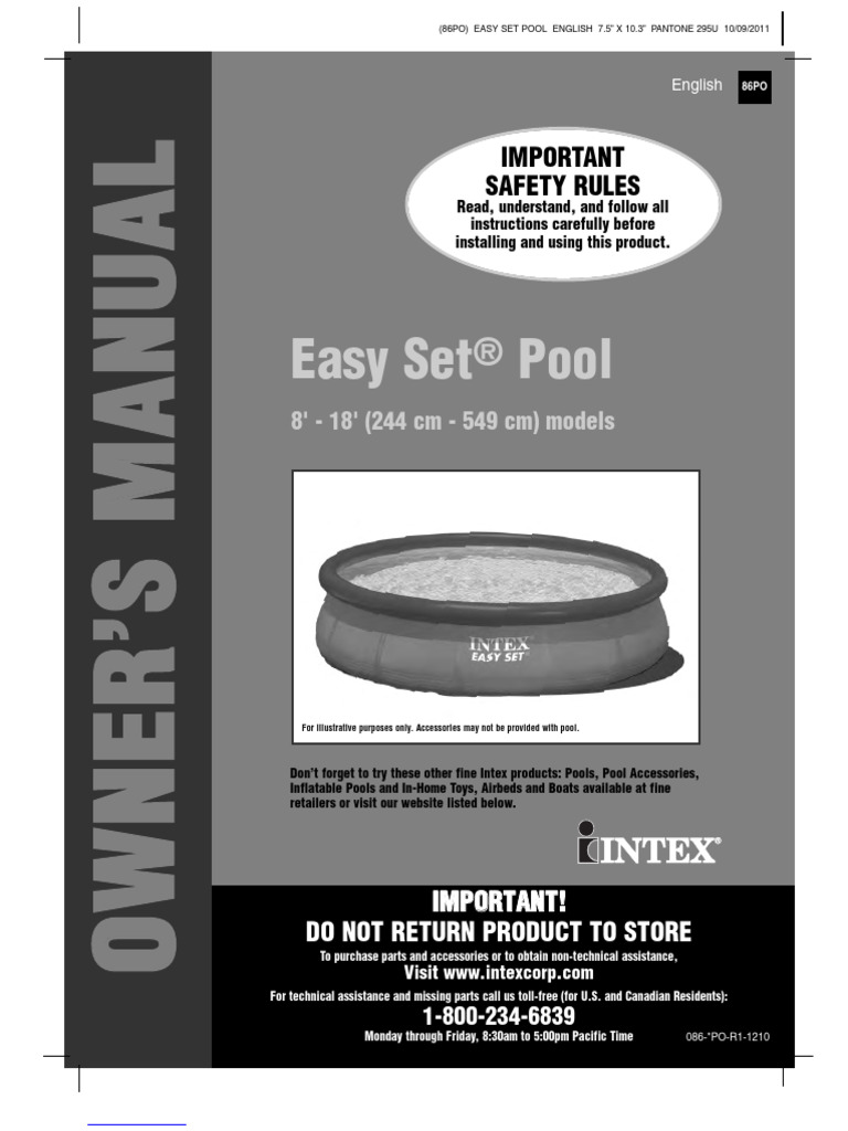 easy_set | PDF | Water | Swimming Pool