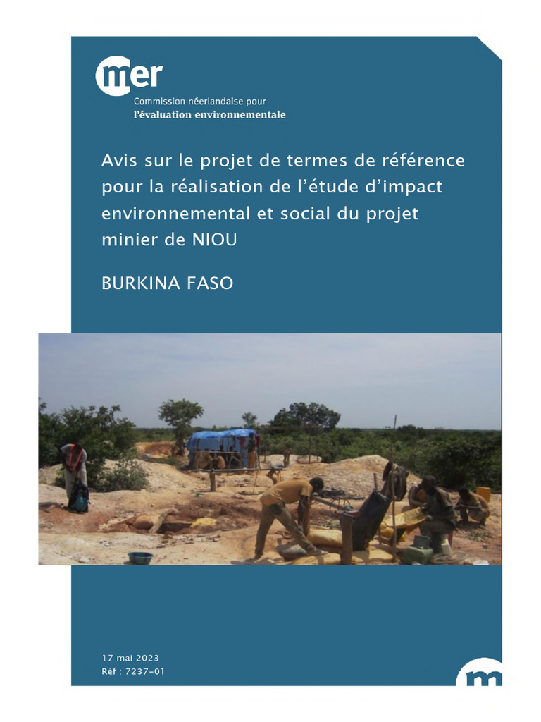 Étude d'impact du projet minier de Niou | PDF | Environnement naturel | Eau
