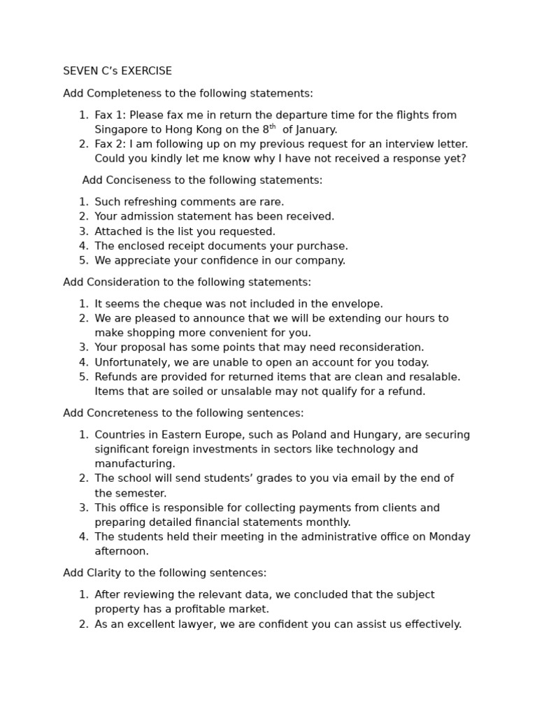 Mastering the Seven C's of Communication | PDF