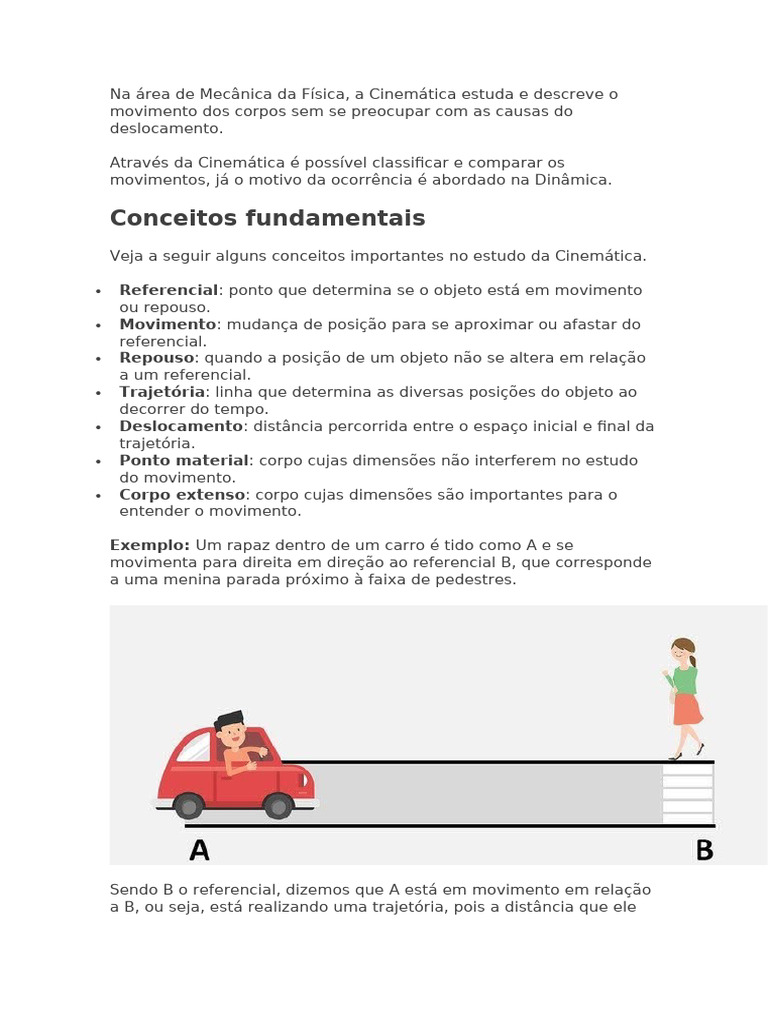 Fundamentos da Cinemática na Física | PDF | Cinemática | Velocidade