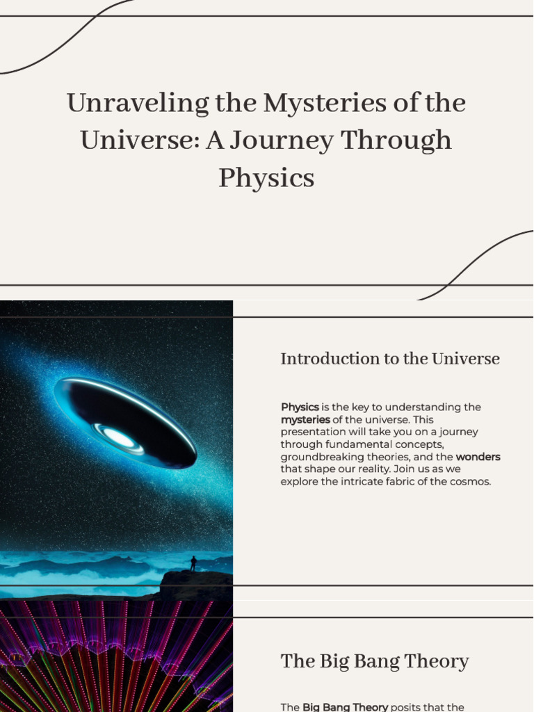 Slidesgo Unraveling The Mysteries of The Universe A Journey Through ...