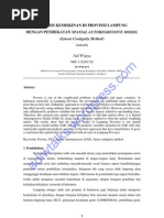 Download ANALISIS KEMISKINAN DI PROVINSI LAMPUNG DENGAN PENDEKATAN SPATIAL AUTOREGRESSIVE MODEL Linear Contiguity Method by Adi Wijaya SN82631508 doc pdf