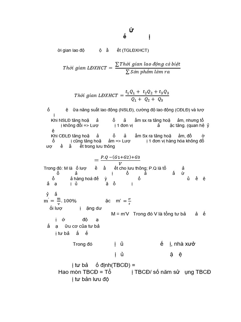 Công TH C Trong KTCT | PDF