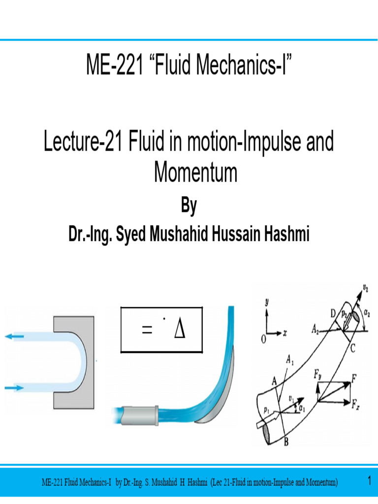 Fluid Mechanics: Impulse & Momentum | PDF | Momentum | Force