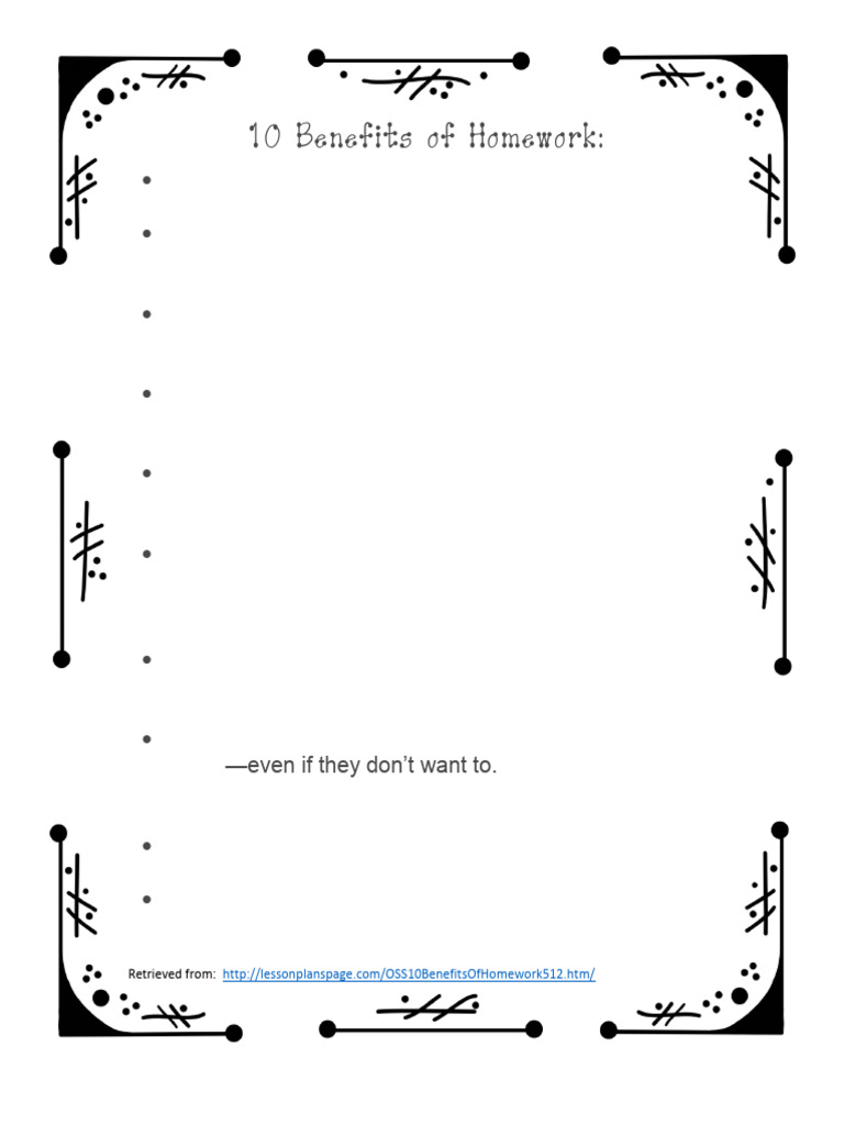 Benefits of Homework for Students | PDF