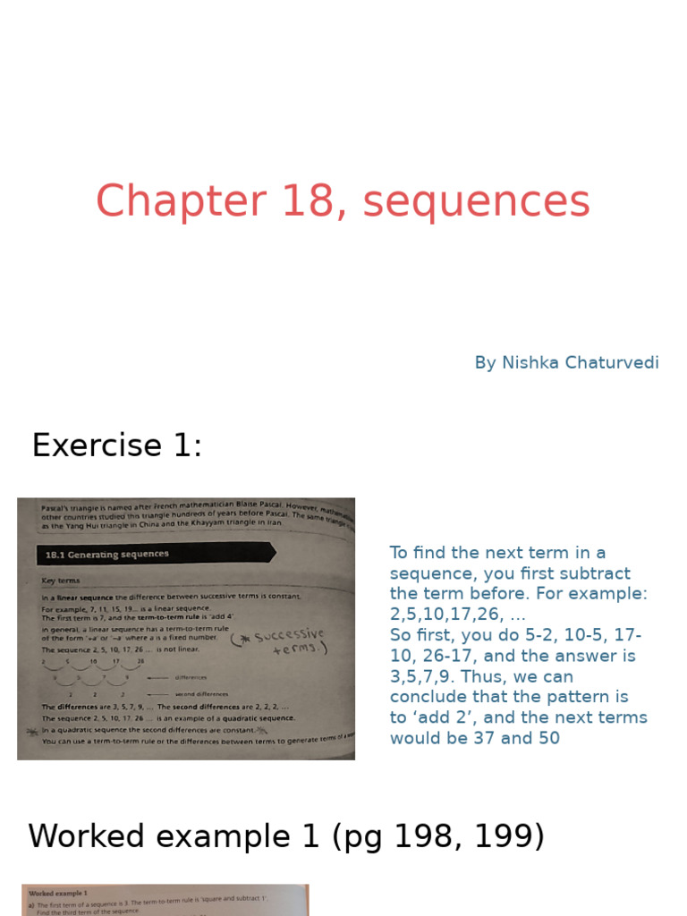 Understanding Sequences and Patterns | PDF
