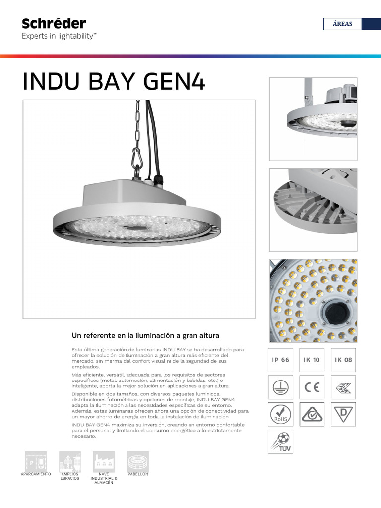 INDU BAY GEN4 ProductSheet ES | PDF | Encendiendo | Uso eficiente de ...