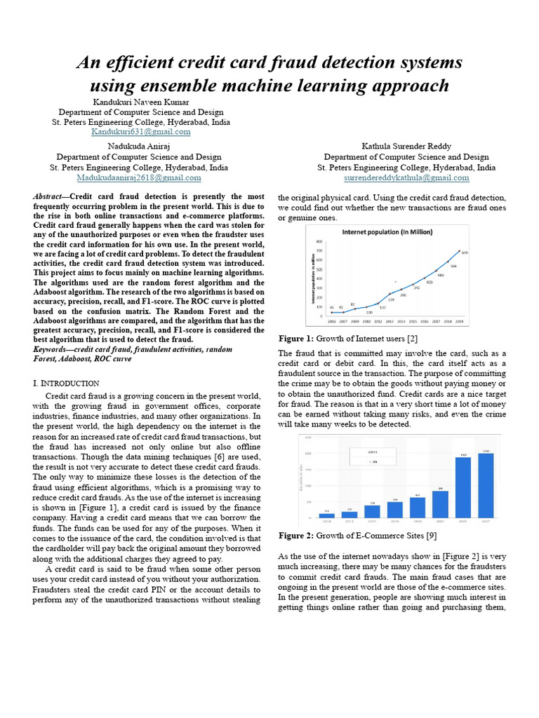 Credit Card Fraud Detection with ML | PDF | Receiver Operating ...