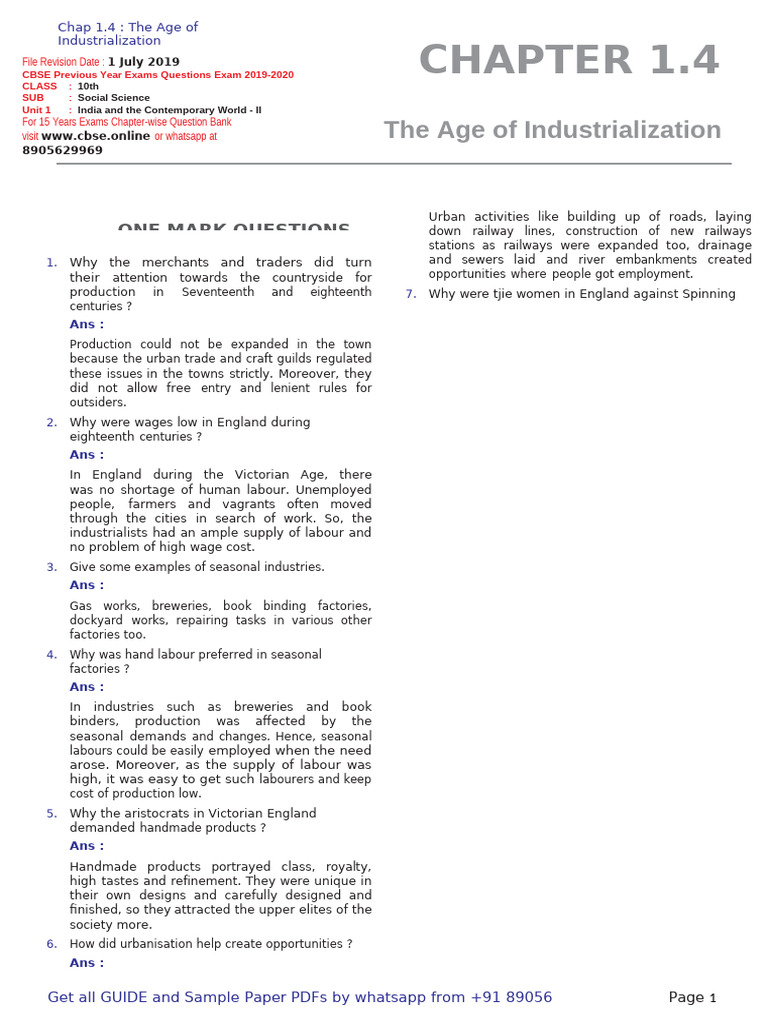 Industrialization in India: Key Concepts | PDF | Weaving | Economies