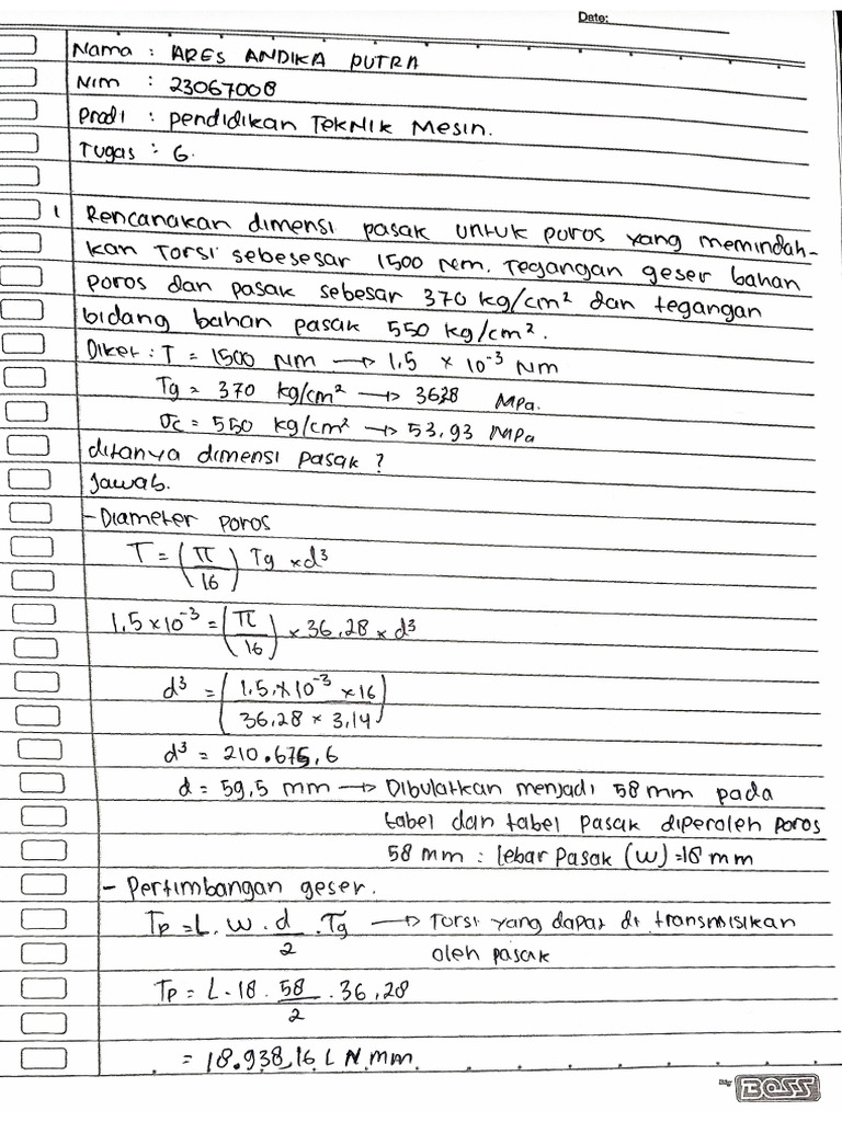 Tugas 6 Elemen Mesin Pdf