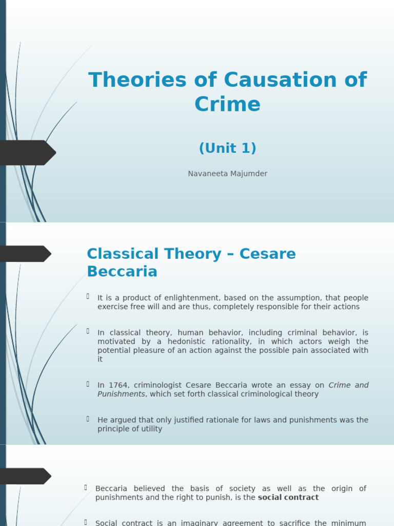 Causation Theories of Crime Explained | PDF | Crimes | Crime & Violence