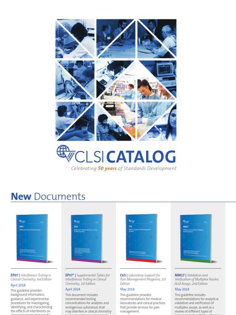 CLSI 2018 Standards and Guidelines | PDF | Immunoassay | Clinical Medicine