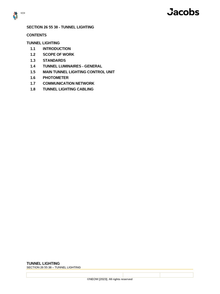 Tunnel Lighting Design Specifications | PDF | Electrical Connector ...