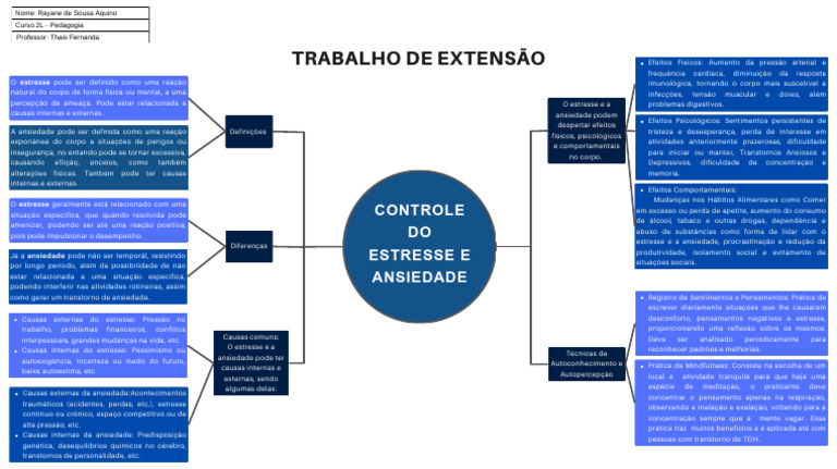 Ansiedade e Estresse: Causas e Efeitos | PDF | Ansiedade | Estresse ...