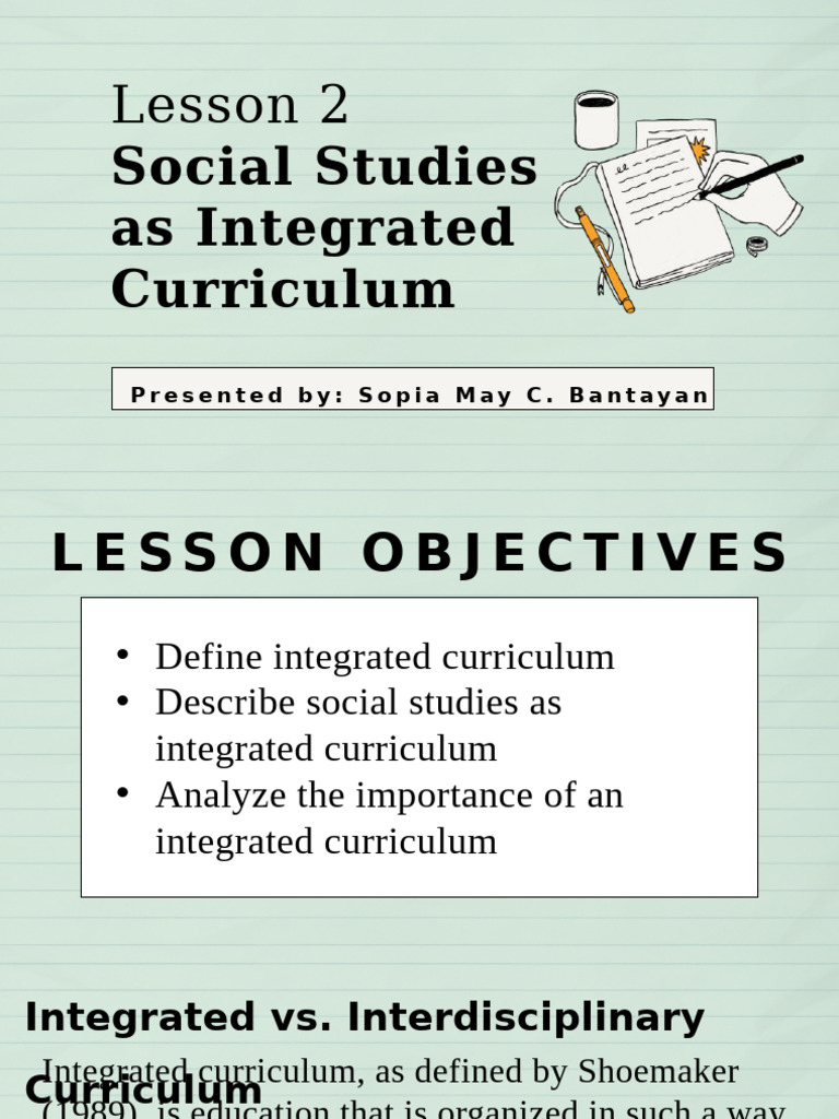 Integrated Social Studies Curriculum Overview | PDF | Curriculum | Learning