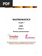 Grade 7 Mathematics Exam Paper 2025 | PDF