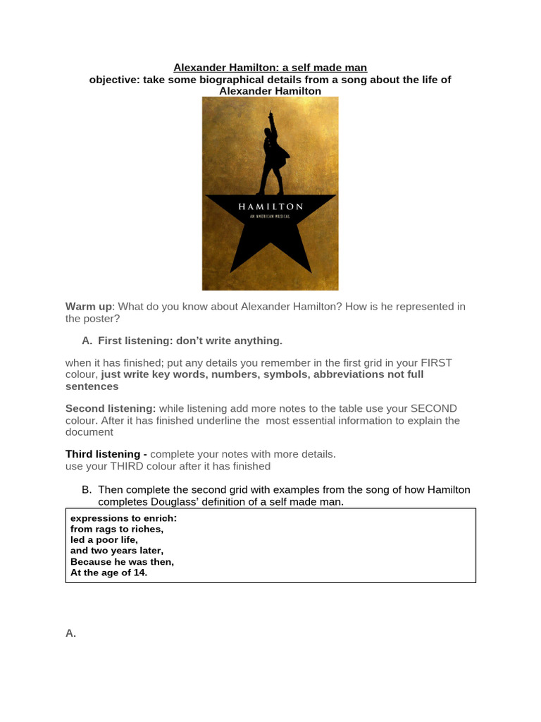 Hamilton: The Self-Made Legacy | PDF