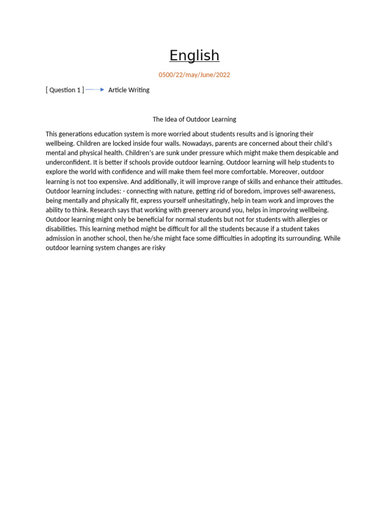 0500 22 M J 2022 (Q1) (Article Writing) | PDF