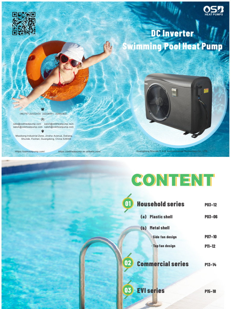 OSB DC Inverter Pool Heat Pump Guide | PDF | Heat Pump | Power Inverter