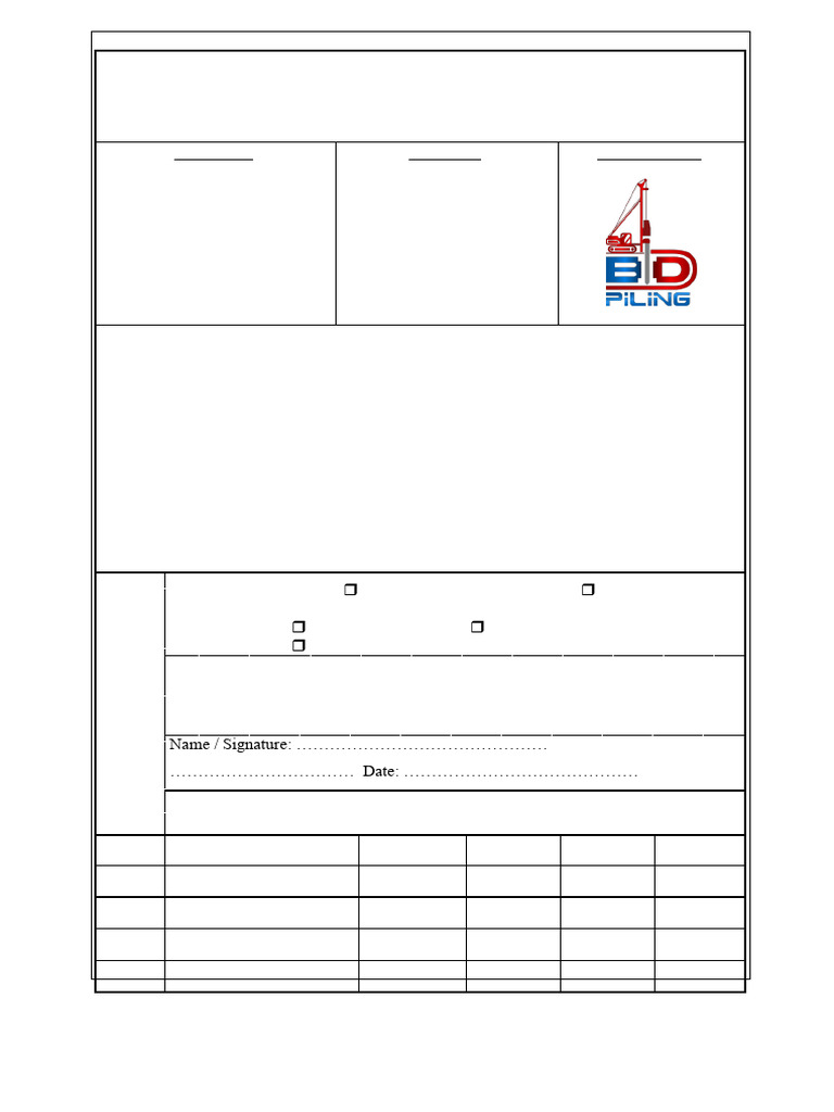 Pile Driving Method Statement Guide | PDF | Deep Foundation | Personal ...
