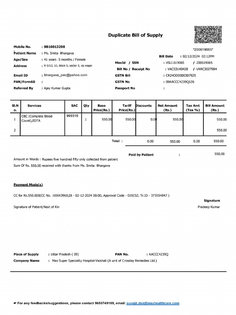 02-Dec Invoice CBC | PDF