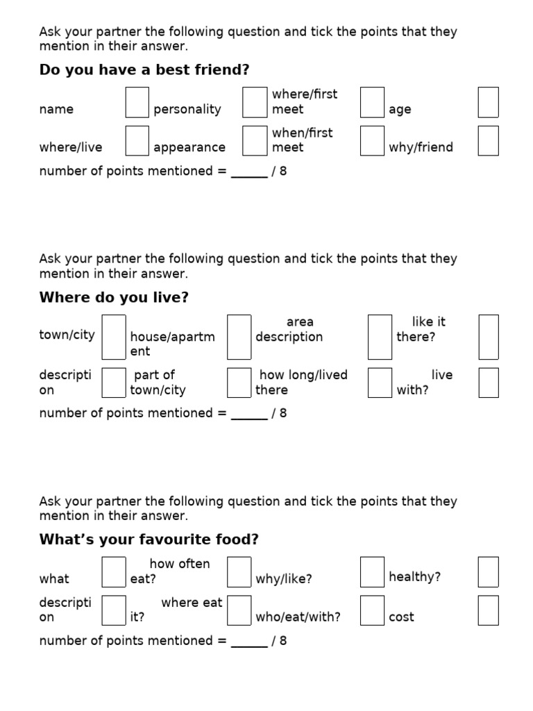 Partner Interview Questions Checklist | PDF