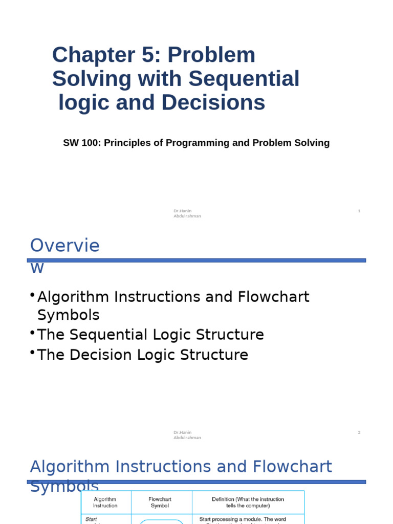CH5-Problem Solving With Sequential Logic and Decisions | PDF ...
