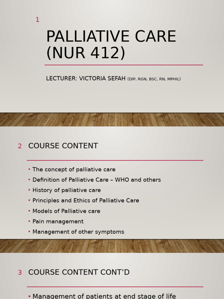 Palliative Care (Nur 412) Notes2 | PDF | Palliative Care | Hospice