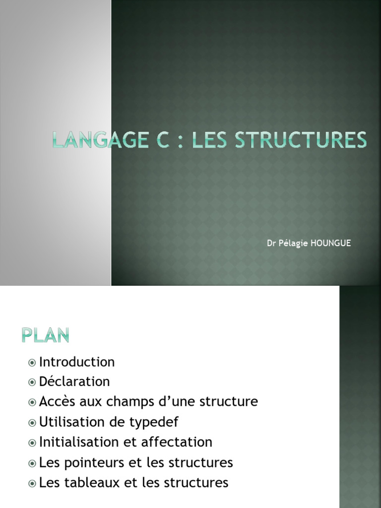Structures et Pointeurs en Langage C | PDF | C (Langage de ...
