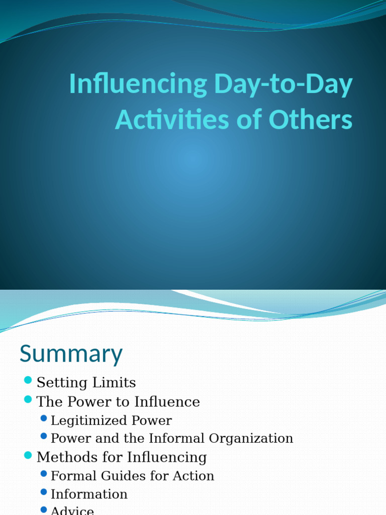 Strategies for Influencing Others | PDF | Behavioural Sciences | Social ...