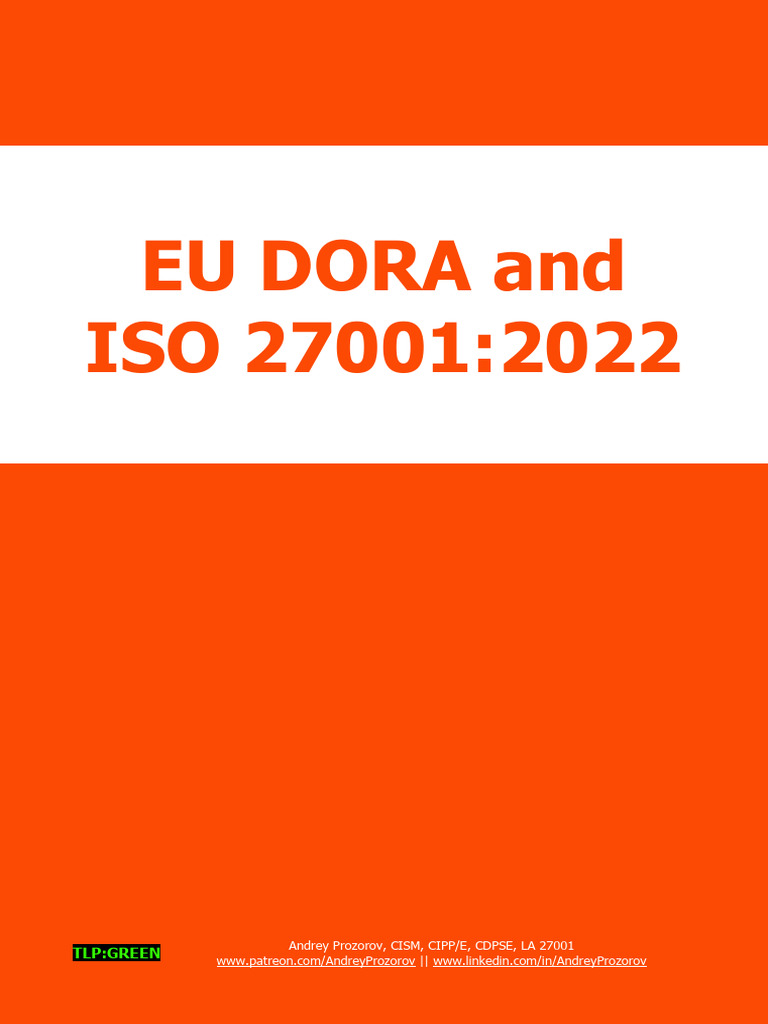 DORA and ISO 27001: Key Comparisons | PDF | Information Security ...