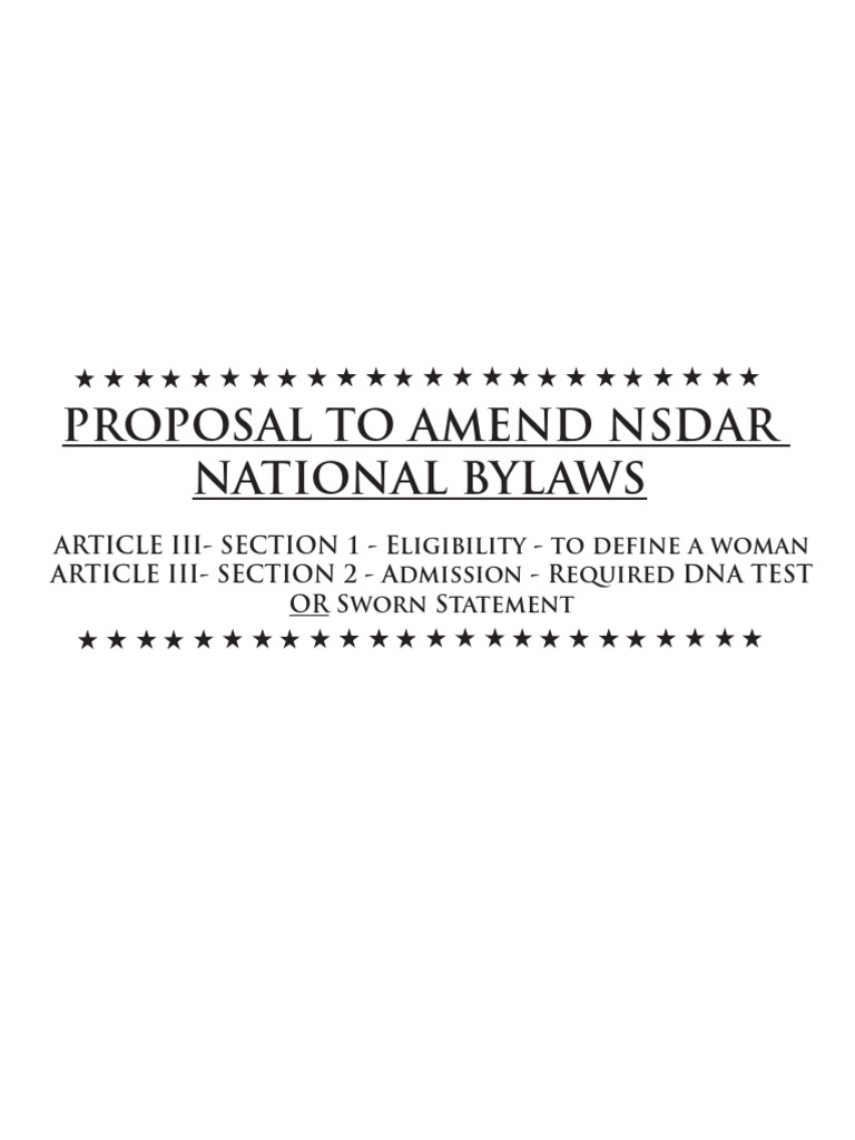Amendments to NSDAR Membership Bylaws | PDF | Mitochondrial Dna | Mutation