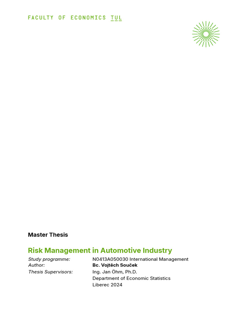 Risk_Management_in_Automotive_Industry_Soucek | PDF | Risk | Risk ...