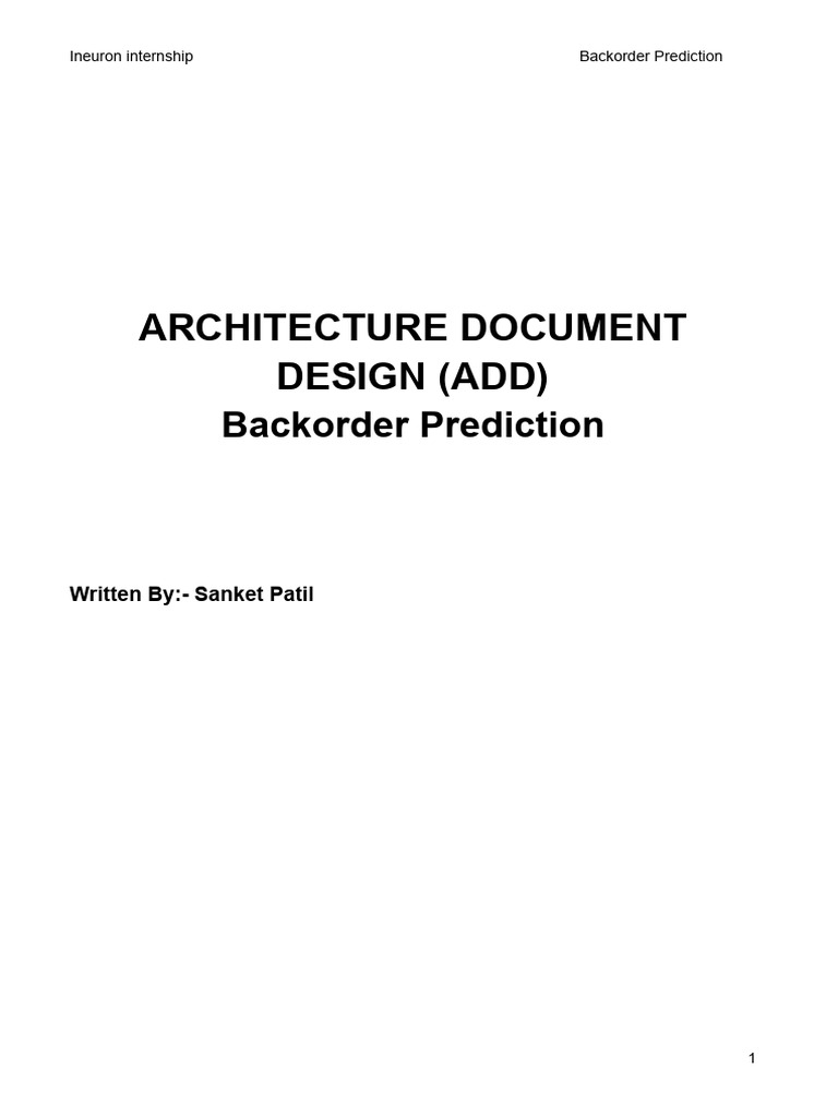 Ineuron Internship: Backorder Prediction | PDF | Machine Learning ...